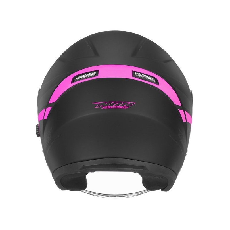 Cască de motocicletă deschisă NOX N127 Late negru și roz