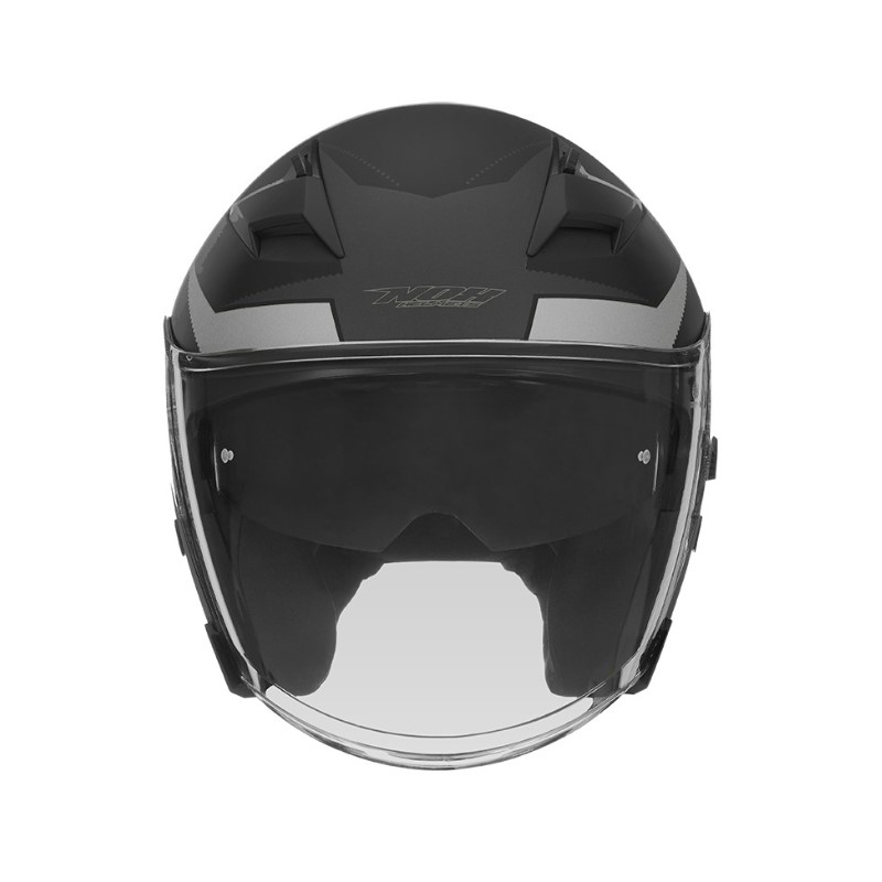 Cască de motocicletă deschisă NOX N127 Late negru-argintiu lichidare