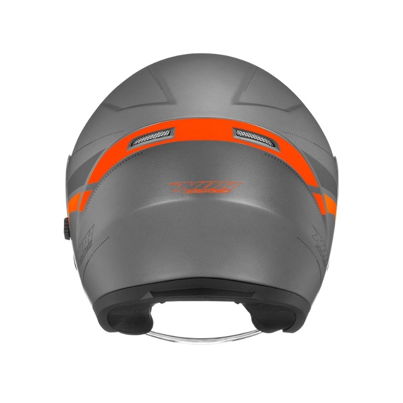 Cască de motocicletă deschisă NOX N127 Argintiu-portocaliu târziu lichidare