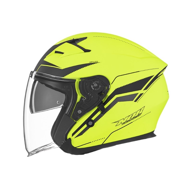 Cască de motocicletă deschisă NOX N127 galben târziu lichidare