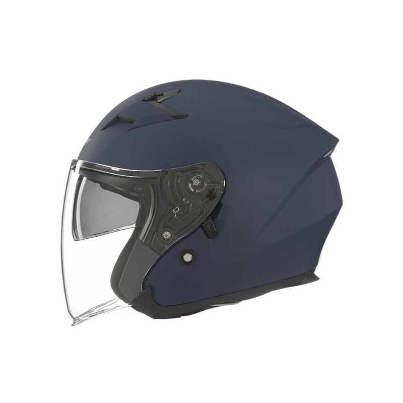 Cască de motocicletă deschisă NOX N127 albastru mat