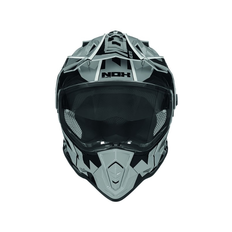 Cască de enduro NOX N312 Crow negru-gri lichidare