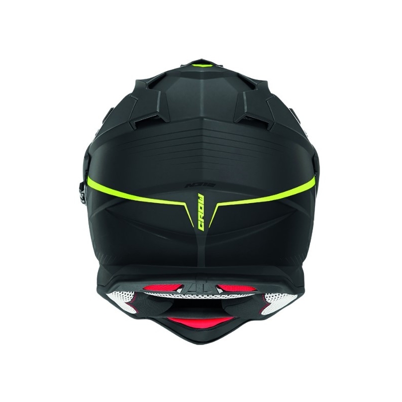 Cască de enduro NOX N312 Crow negru-galben-fluo lichidare