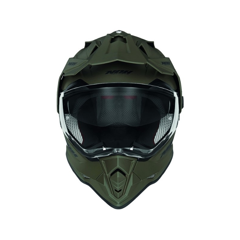 Cască de enduro NOX N312 verde mat