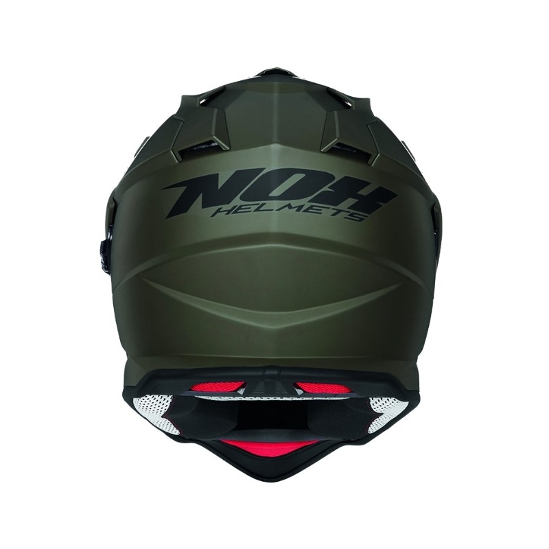 Cască de enduro NOX N312 verde mat