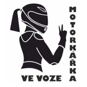 Autocolant Motociclist într-o mașină