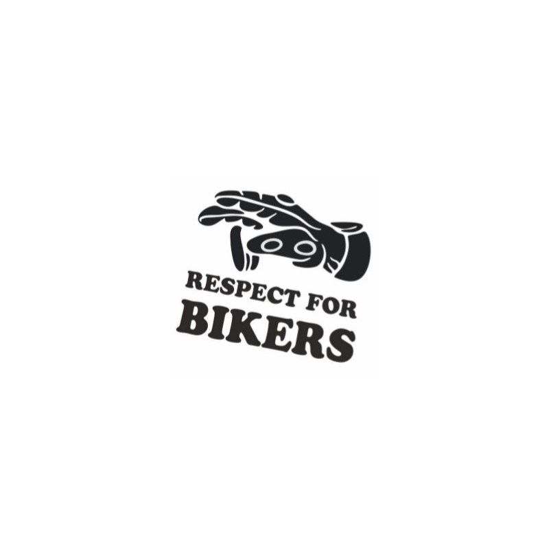 Respect pentru bicicliști autocolant - mănuși