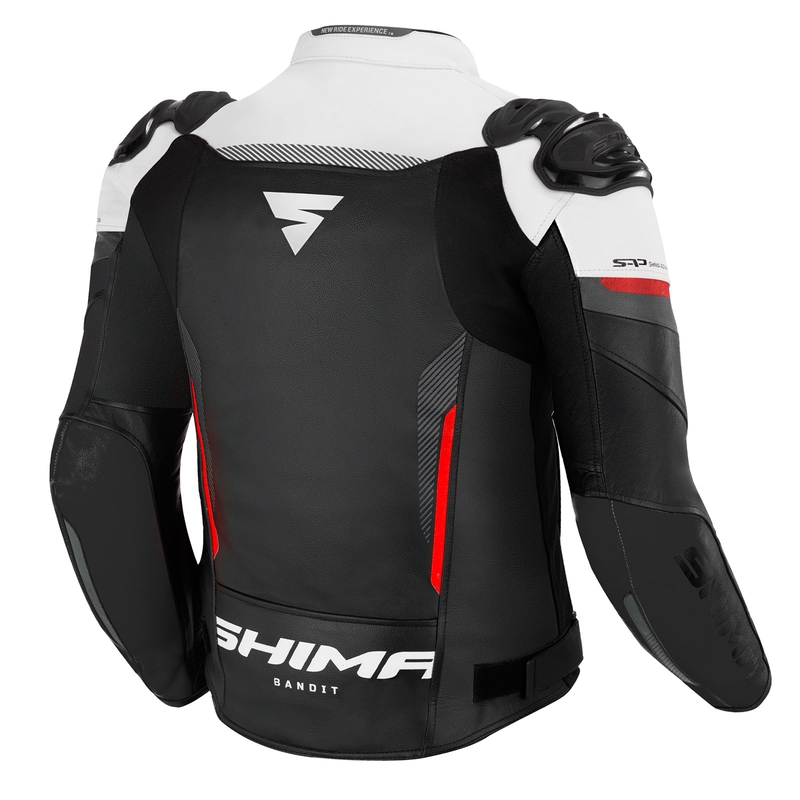 Geacă de motocicletă Shima Bandit negru-alb-roșu lichidare