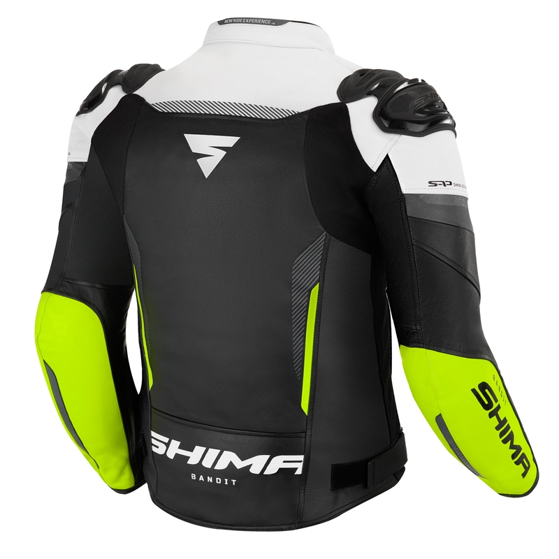 Geacă de motocicletă Shima Bandit negru-alb-alb-galben-fluo lichidare