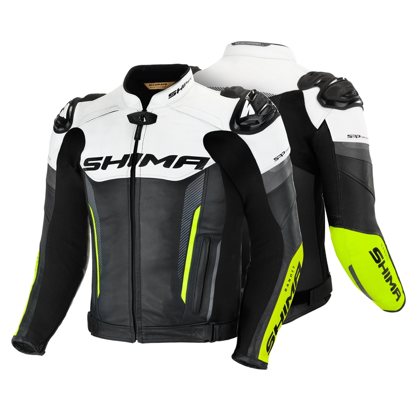 Geacă de motocicletă Shima Bandit negru-alb-alb-galben-fluo lichidare