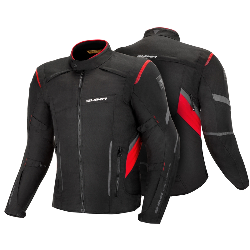 Geacă de motocicletă Shima Rush negru-roșu lichidare