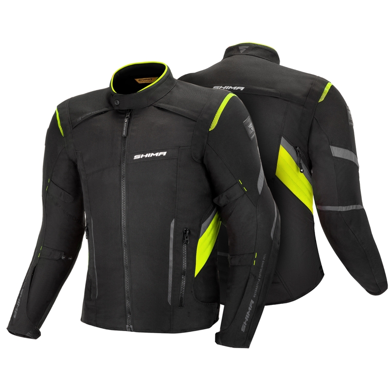 Jachetă de motociclete Shima Rush negru-galben-fluo lichidare