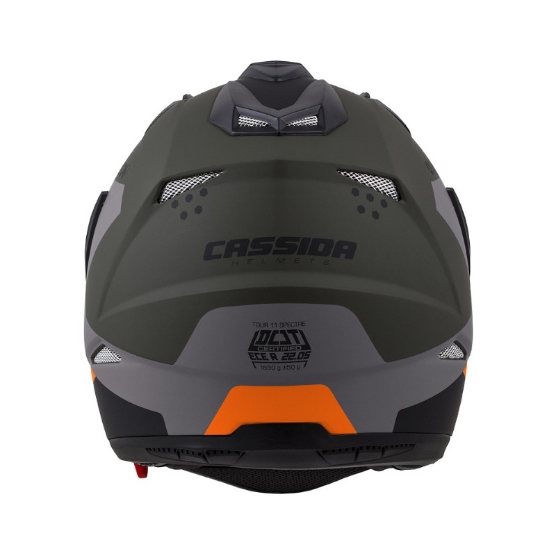 Cască de enduro Cassida Tour 1.1 Spectre negru-gri-verde-verde-fluo-portocaliu lichidare
