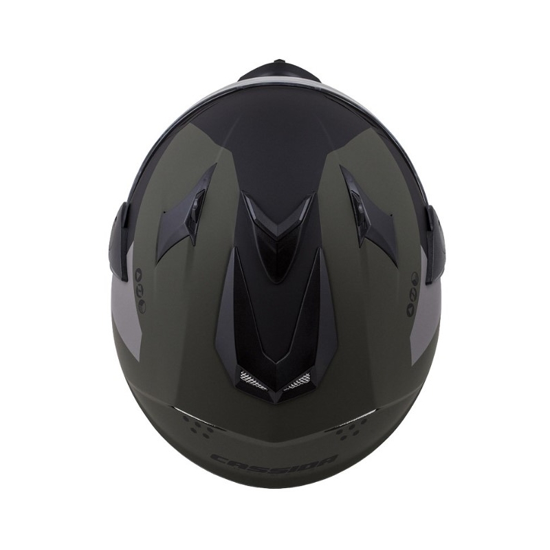 Cască de enduro Cassida Tour 1.1 Spectre negru-gri-verde-verde-fluo-portocaliu lichidare