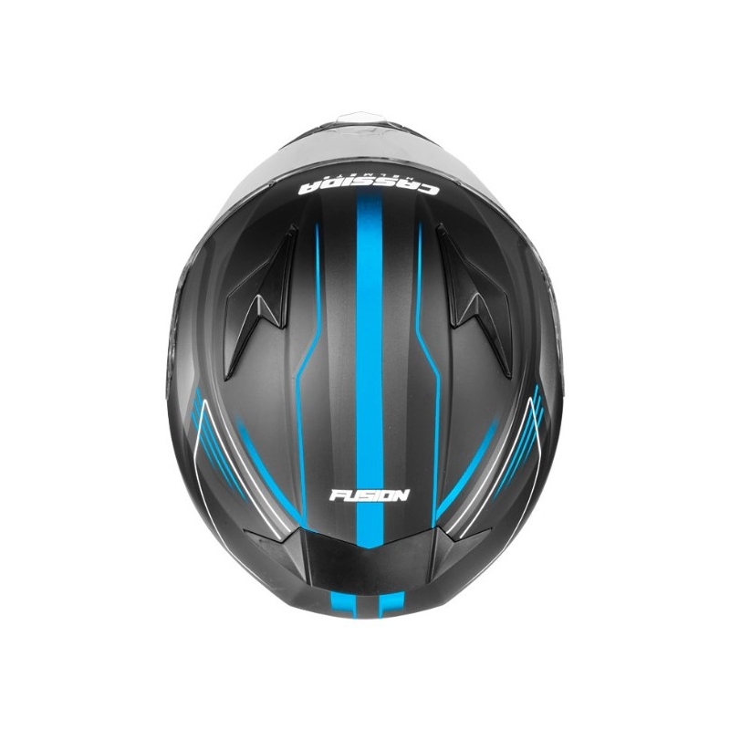 Cască de motocicletă Cassida Apex Fusion Black-Blue