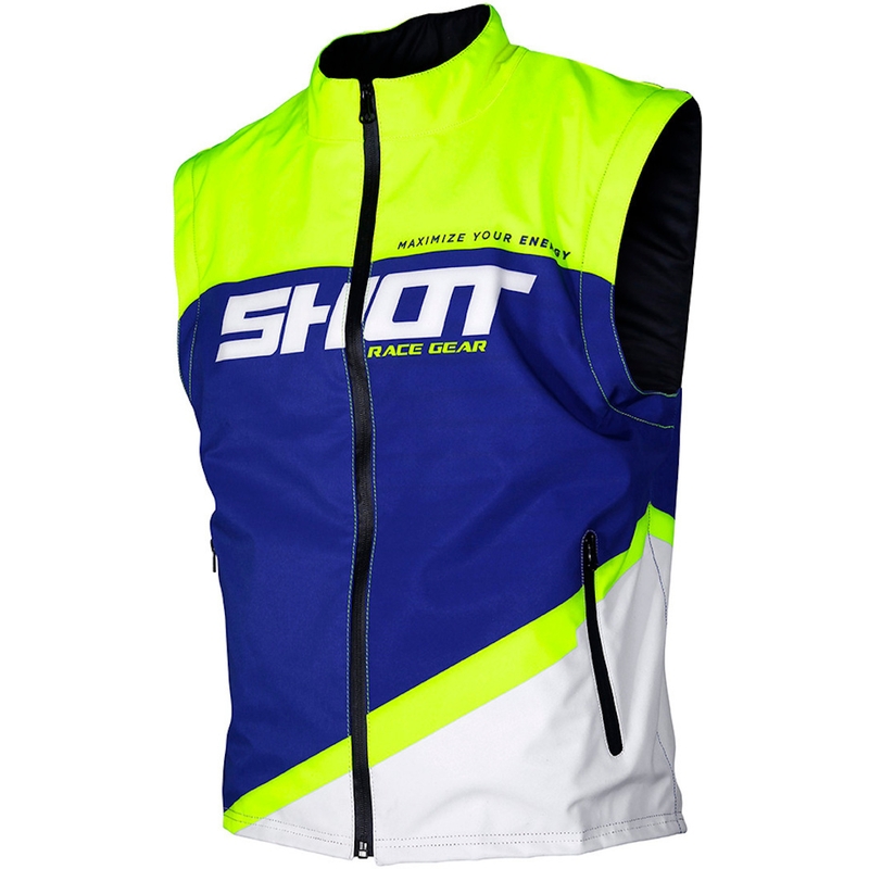 Vesta Softshell Shot Lite albastru-alb-alb-albastru-galben-fluo
