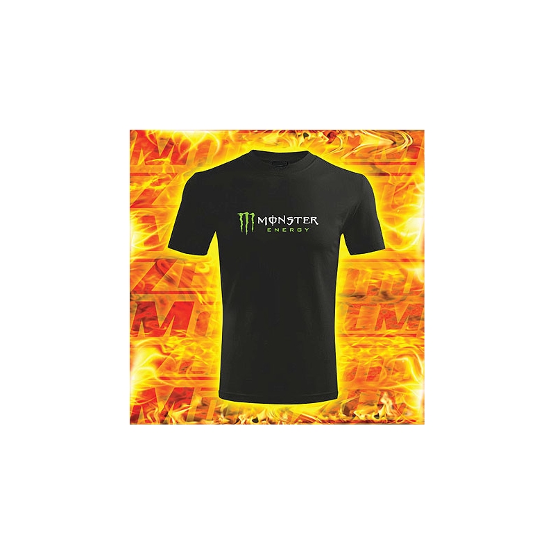 Tricou s motivem Monster energy negru
