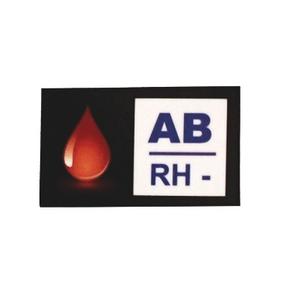 Autocolant pentru grupa de sânge AB RH-