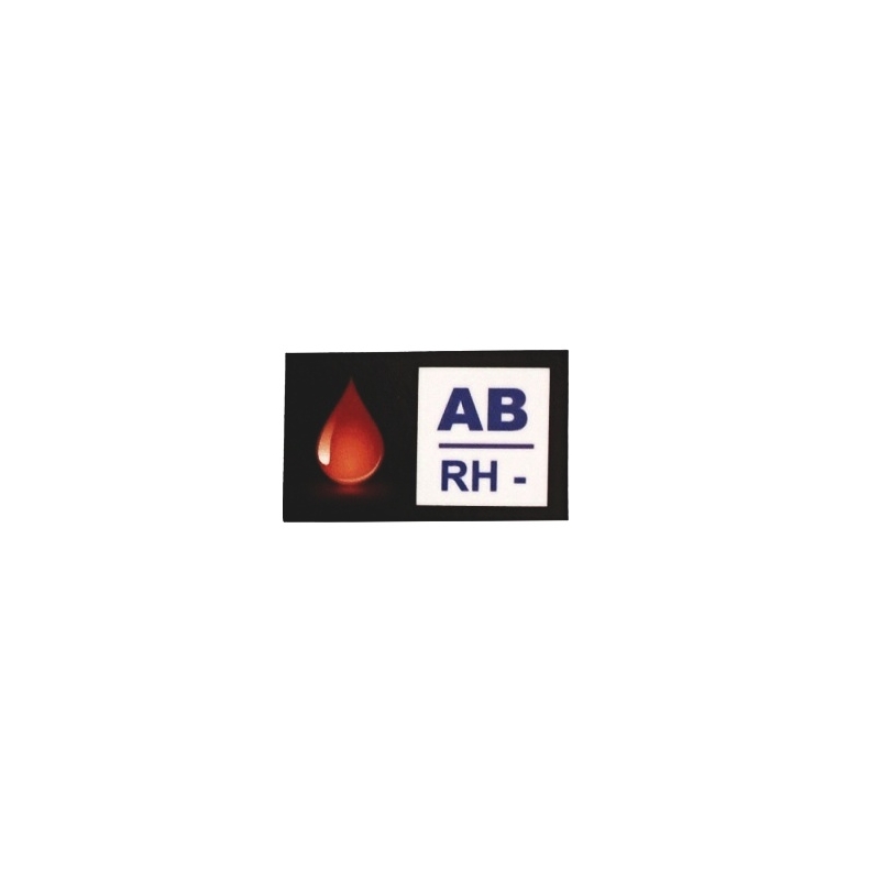 Autocolant pentru grupa de sânge AB RH-