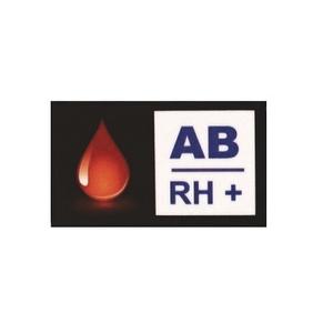 Autocolant de grupă sanguină AB RH+