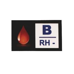 Autocolant cu grupa de sânge B RH-