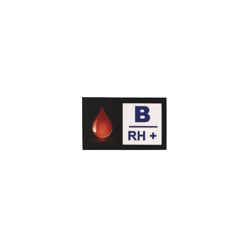 Autocolant grupa sanguină B RH+