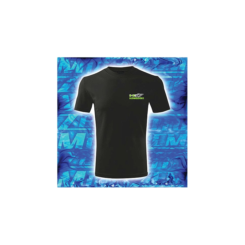 Tricou s motivem Kawasaki negru