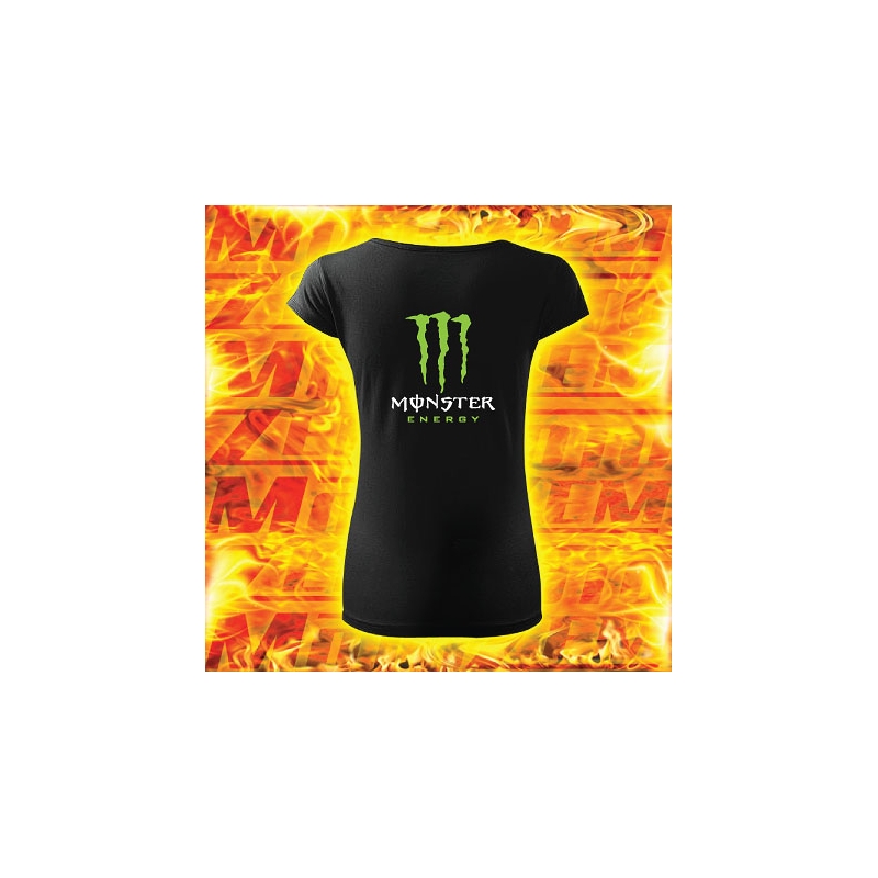 Tricou pentru femei cu motiv Monster negru lichidare