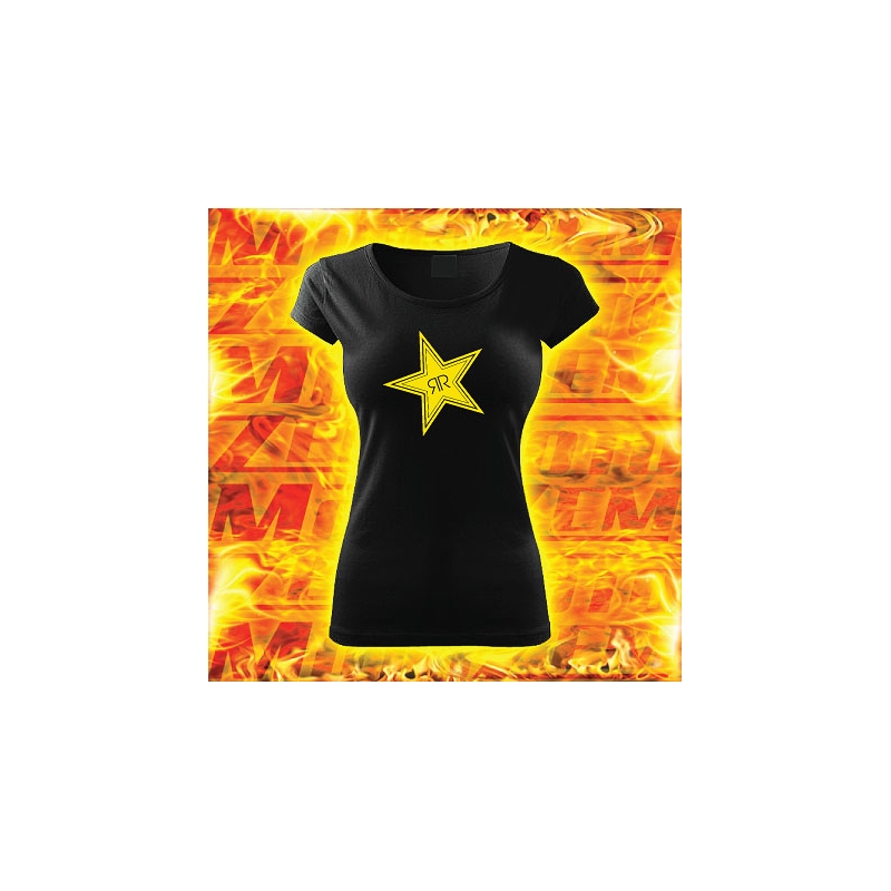 Tricou pentru femei s motivem Rockstar negru