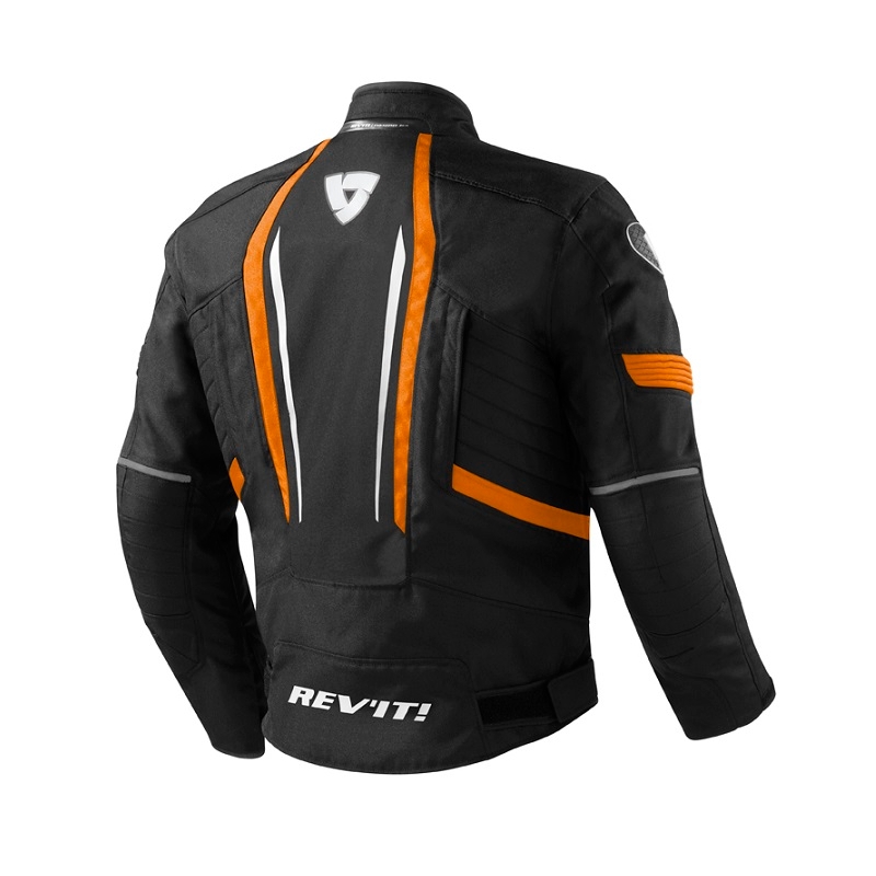 Revit Shield negru-portocaliu jachetă de motociclete lichidare
