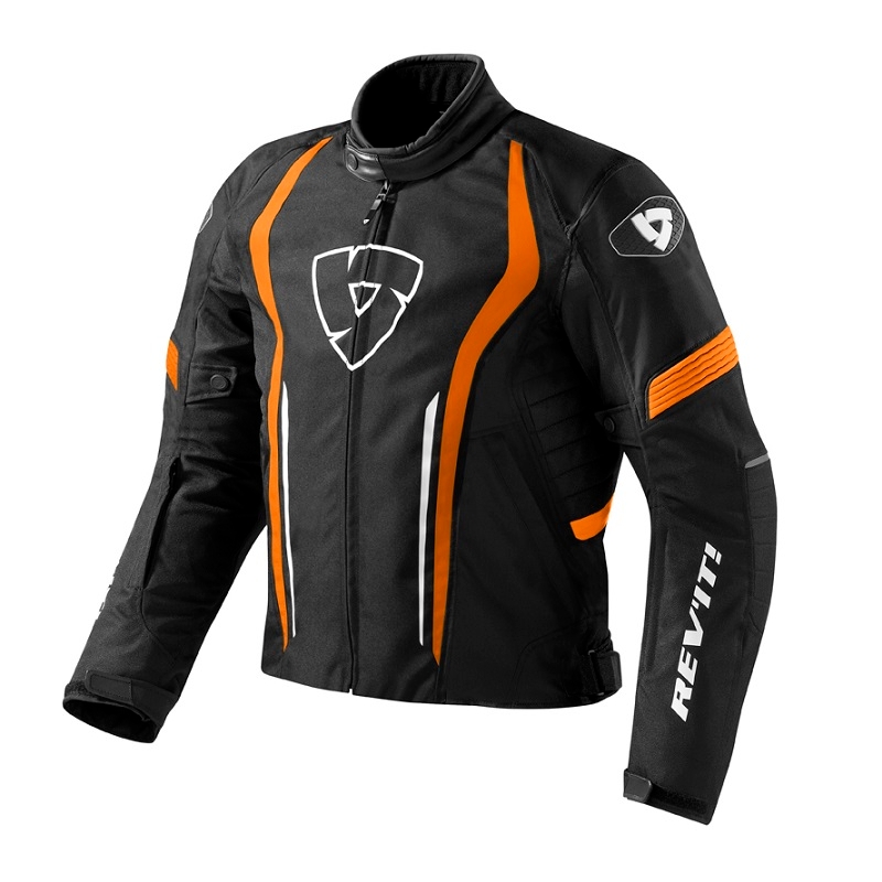 Revit Shield negru-portocaliu jachetă de motociclete lichidare