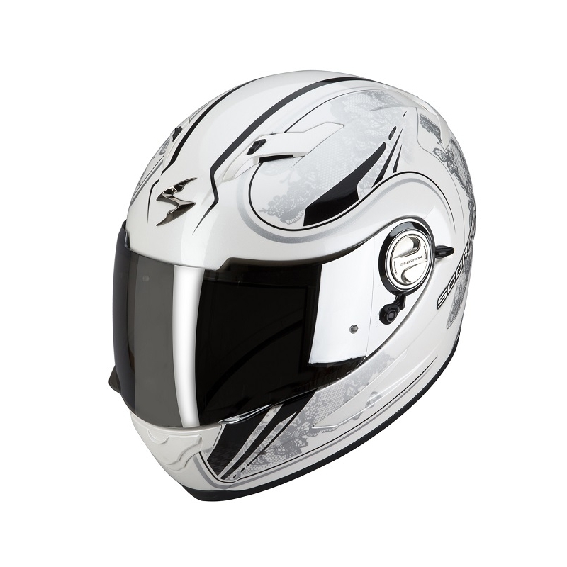 Cască de motocicletă integrală Scorpion EXO-500 șireturi alb-argintiu lichidare