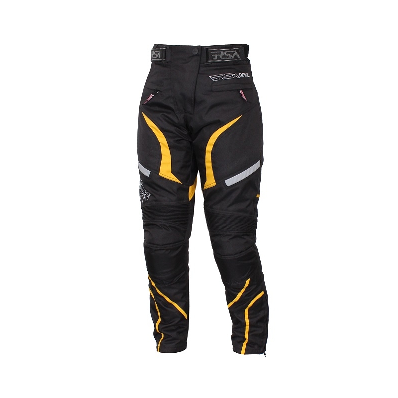 RSA Devil Pantaloni Moto galben pentru femei RSA Devil lichidare