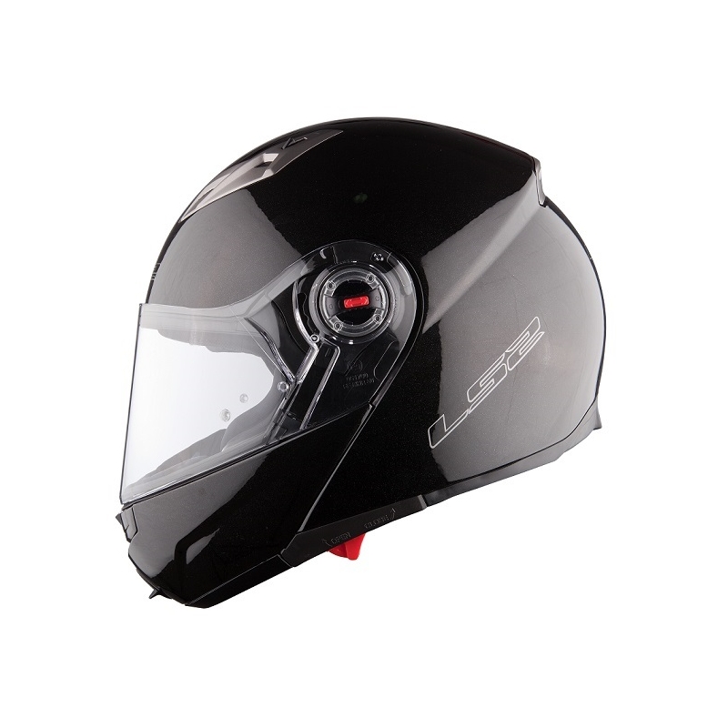 Cască de motociclist LS2 EASY negru lucios flip-up