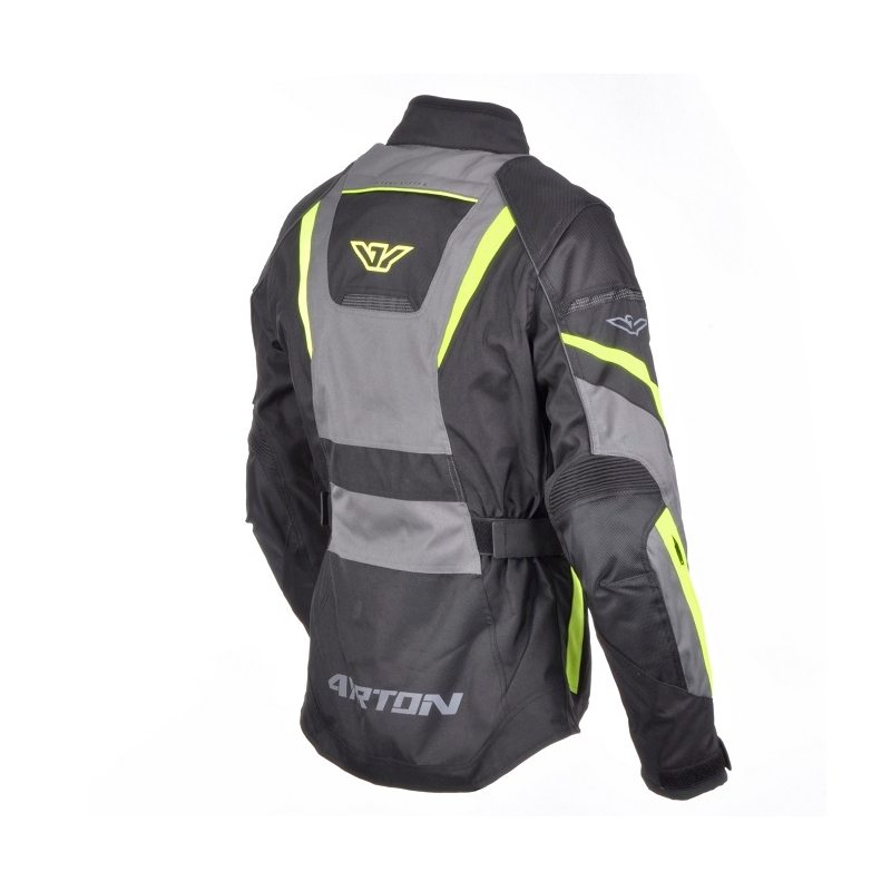Jachetă Moto Ayrton Teressa negru-gri-galben